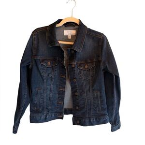 Time and Tru Women's Denim Jacket - Dark Blue Size S